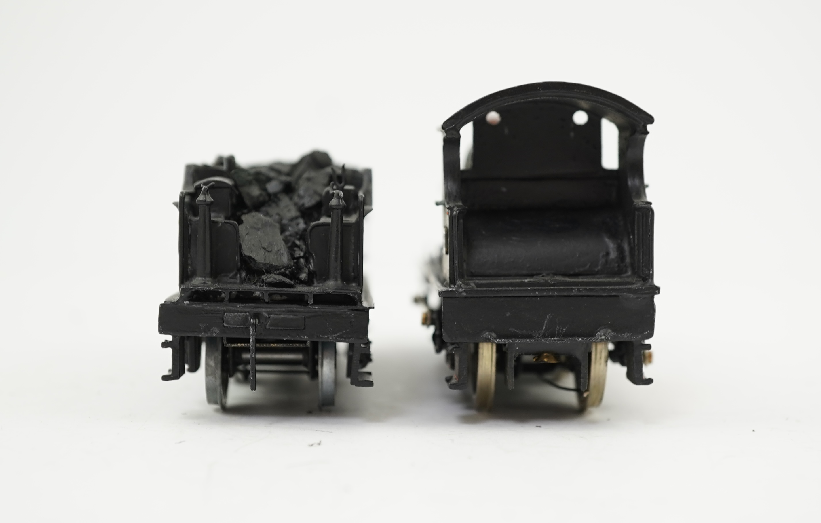 Two 00 gauge brass and white metal kit built GWR tender locomotives; a 4-4-2, Alliance 104, together with a Bulldog class 4-4-0, Barbados 3466, constructed, painted and lined to a high standard, both motored for two rail
